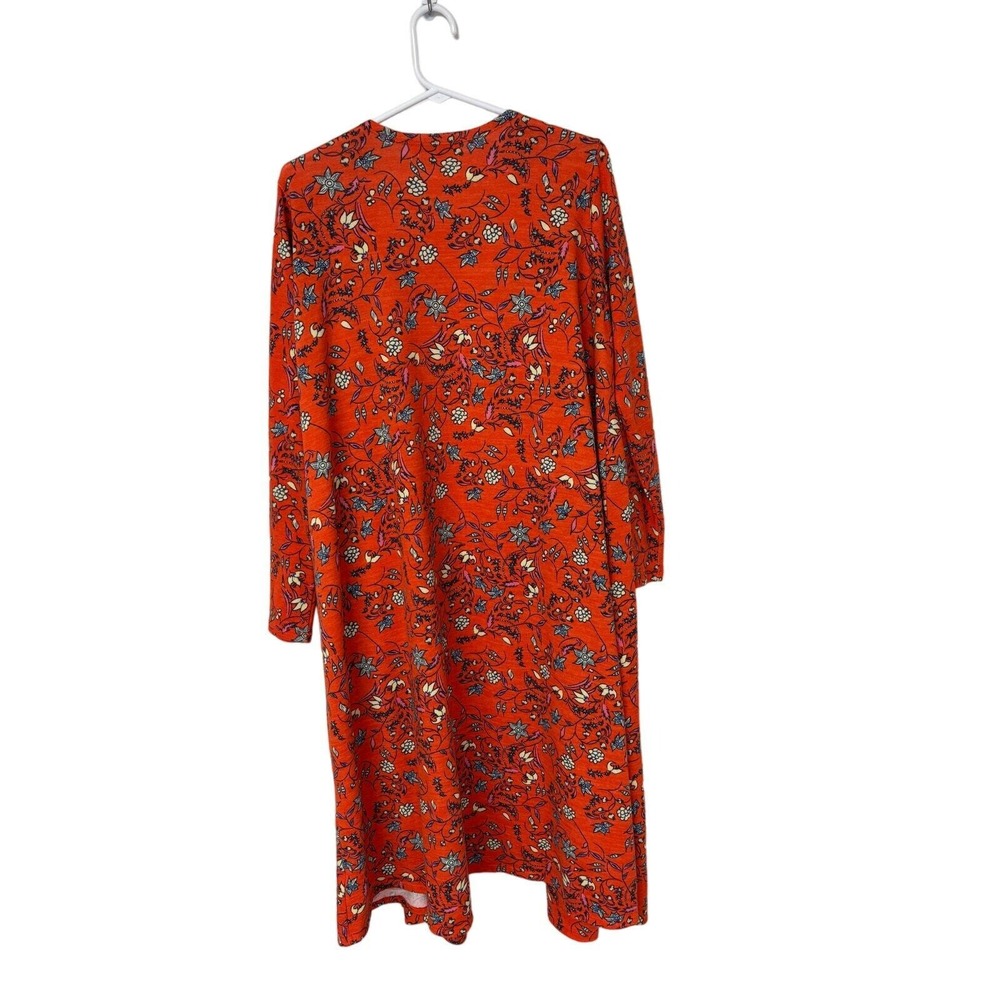 LulaRoe Women's Red Floral Cardigan Size L - Picture 4 of 5